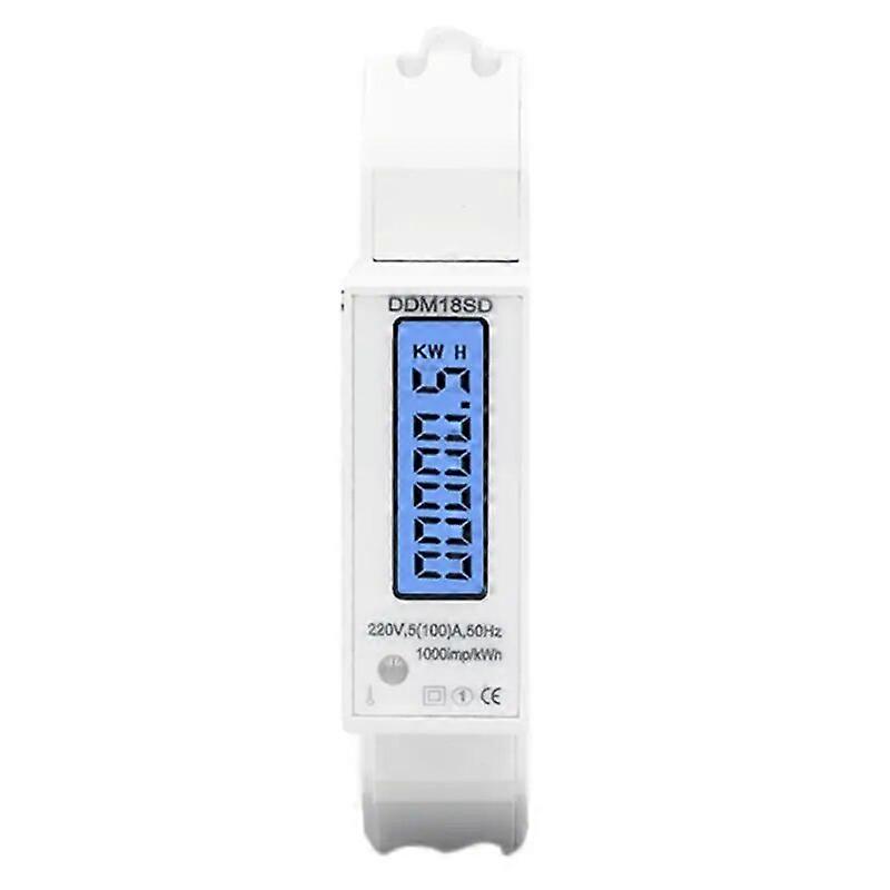 Single Phase KWH Meter 5-100A LCD Backlit Digital Display Single Phase Din Drop