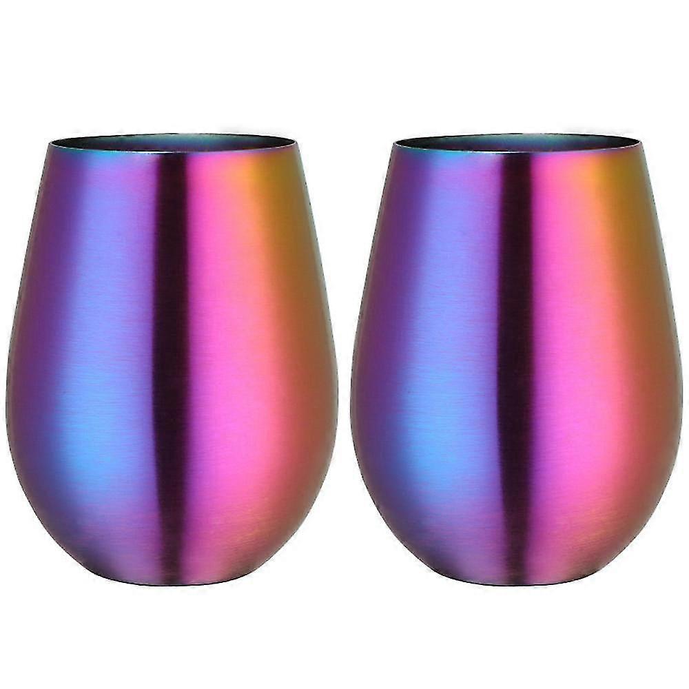 Farsdagsgave rustfritt stål stilkløst vinglass, bærbar yu