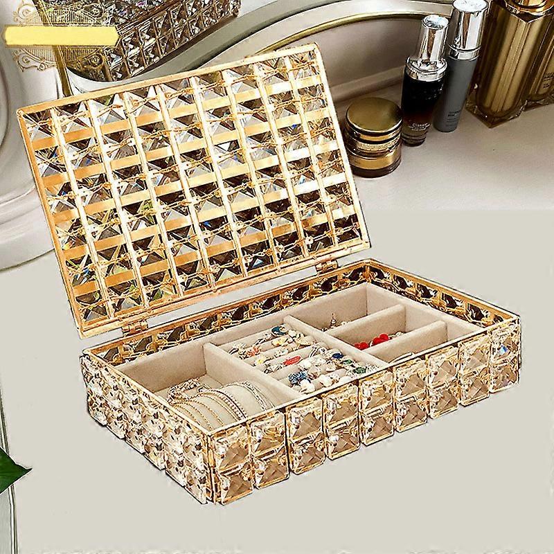 Európai stílusú kristálykönnyű luxus ékszertároló doboz