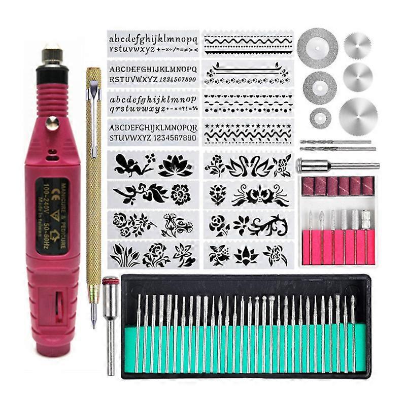 70pcsミニ電動グラインダーセットネイルアートツールDIYグラインダー12Vマイクロスピードドリル