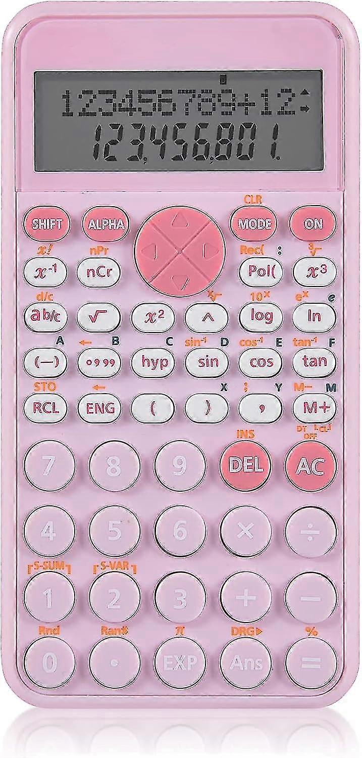 Scientific Calculator, Pink Slim And Portable, Two-line Display, Multi-functional Calculation, Suitable For Students Or Offices