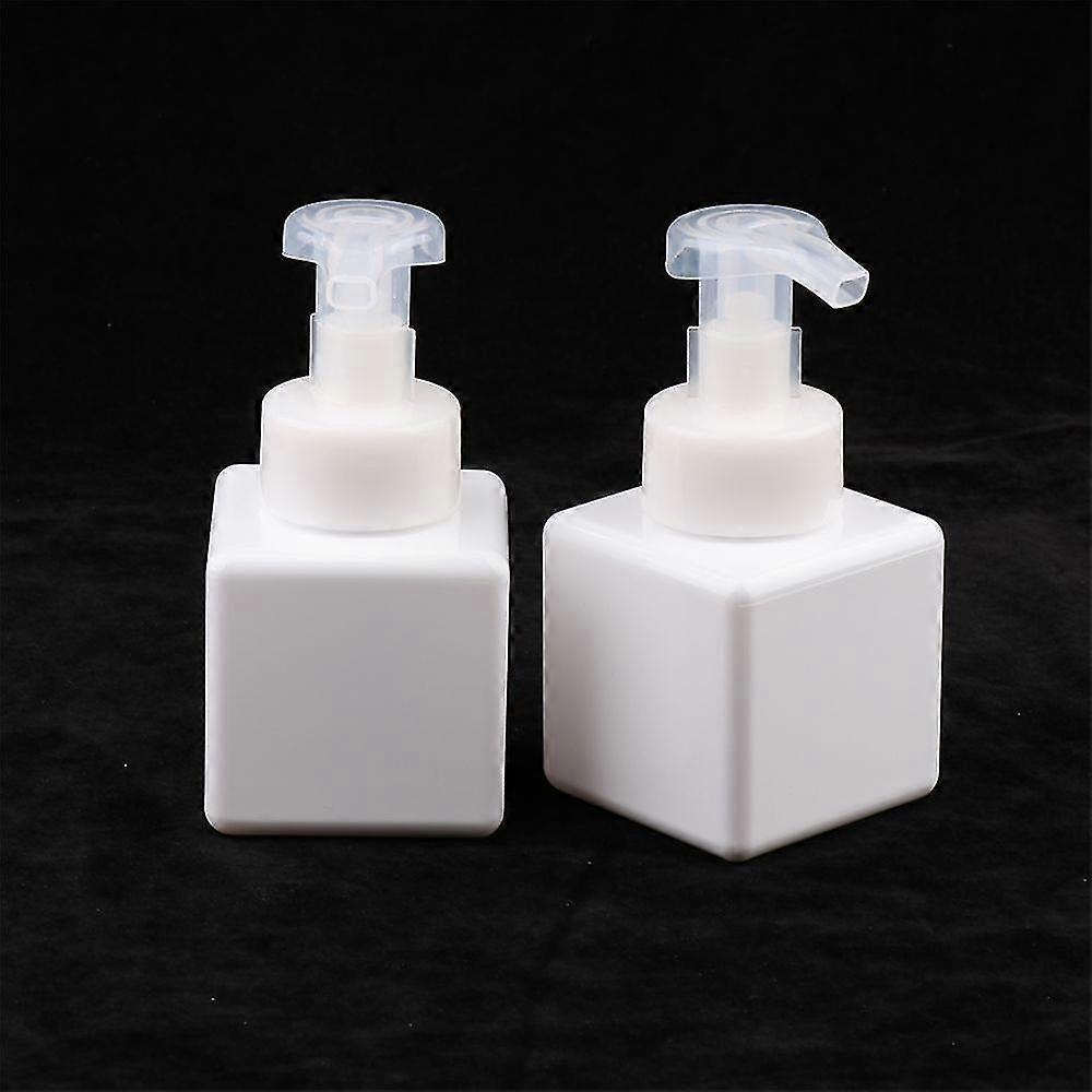 2pcs 250ml Square Clear Foam Lotion Dispenser Pump Bottle Bottles