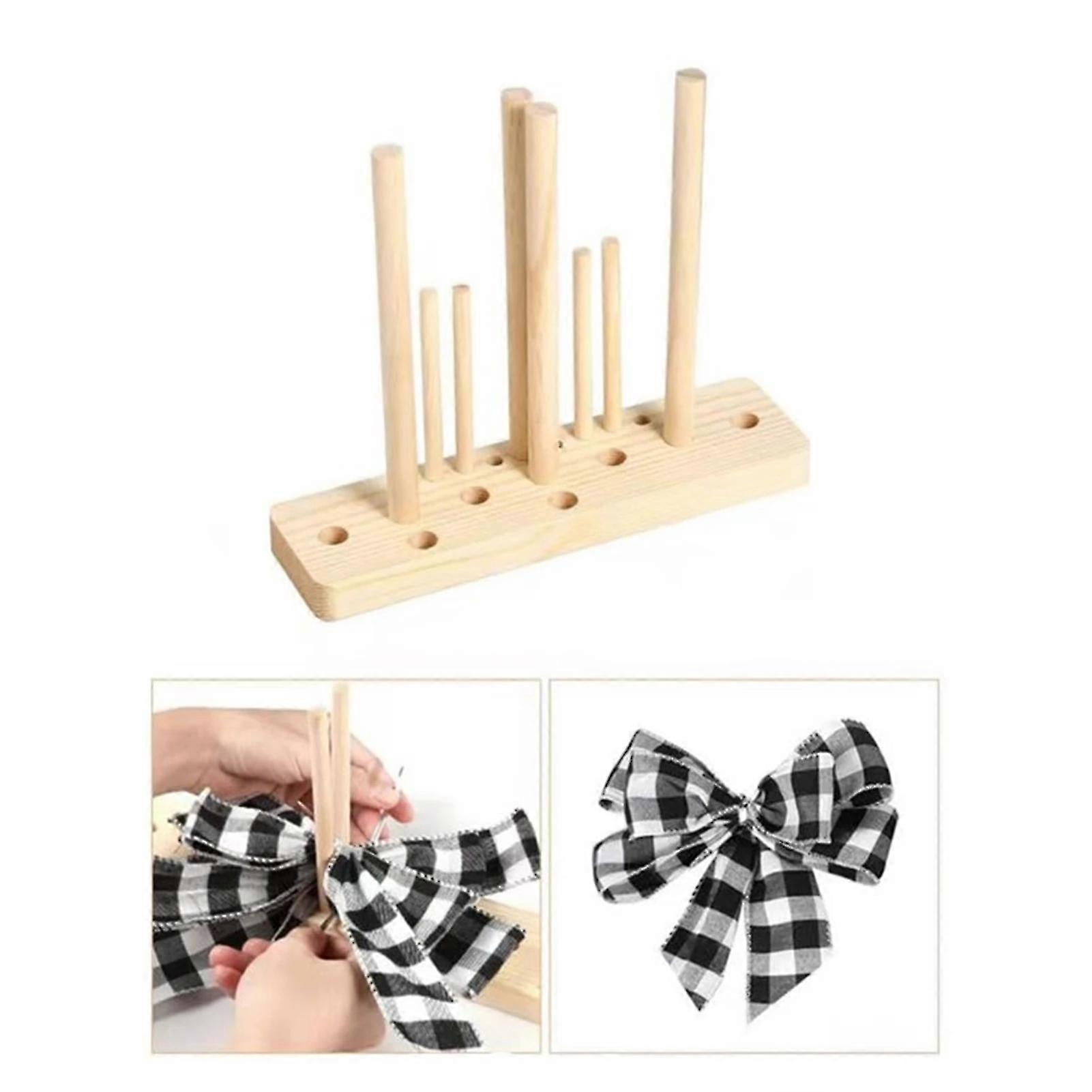 Double Sides Bow Maker 5-In-1 Ribbon Wreath Bow Knot Maker With 8 Stickers Diy Decor Tools For