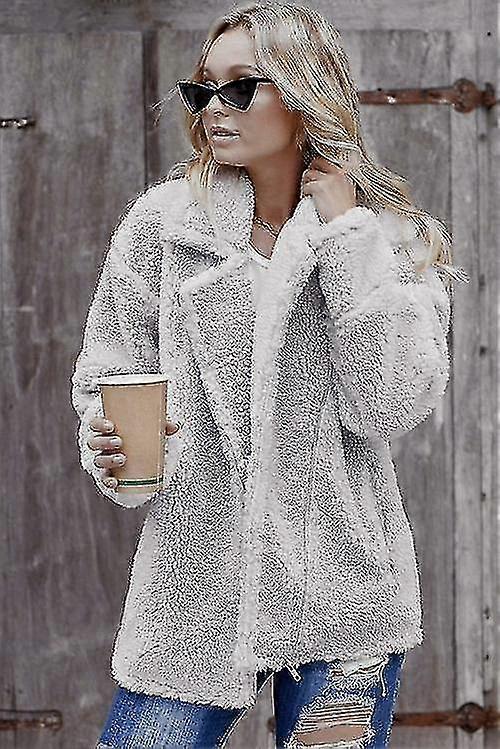 Winter Women Breaker Pocketed Sherpa Statement Jacket