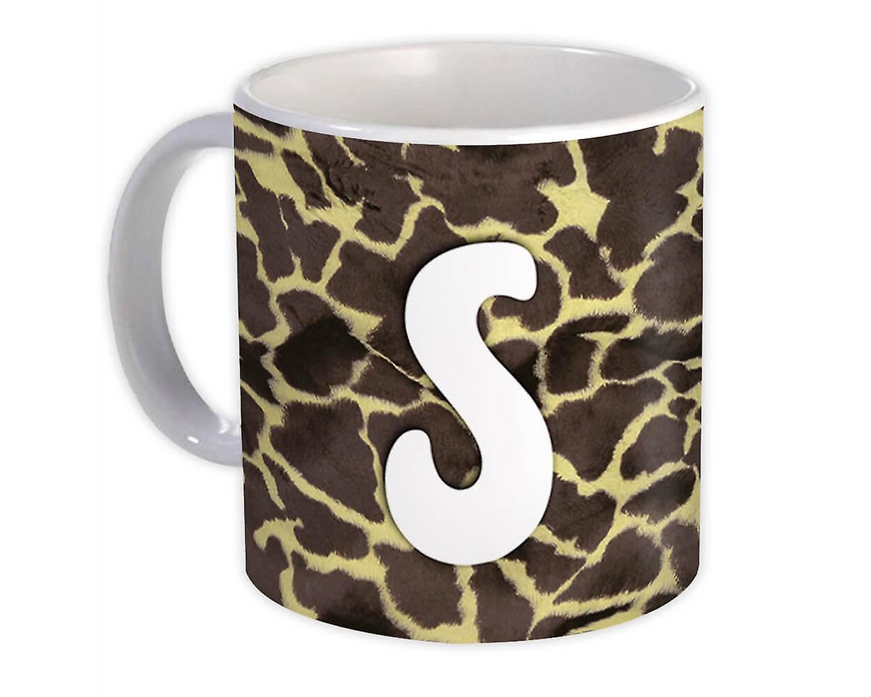 Geschenk mok: Monogram Letter S Giraffe