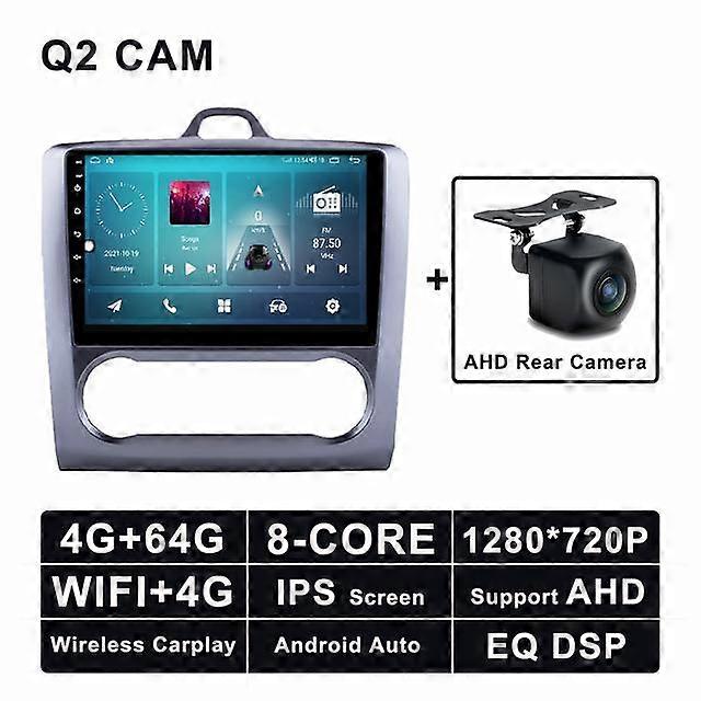 Android 10 For Ford focus 2 MK2 2004 - 2011 Car Radio DSP Multimedia Player Navigation GPS Autoradio BT Video RDS ADAS WIFI 4G