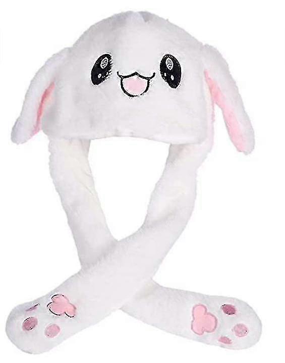 Pikachu Hat Rabbit Ear Moving Jumping Hat Funny Bunny Plush Hat Cap-p