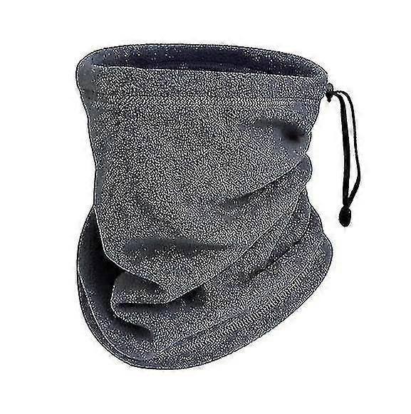 Winter Drawstring Polar Fleece Neck Gaiter