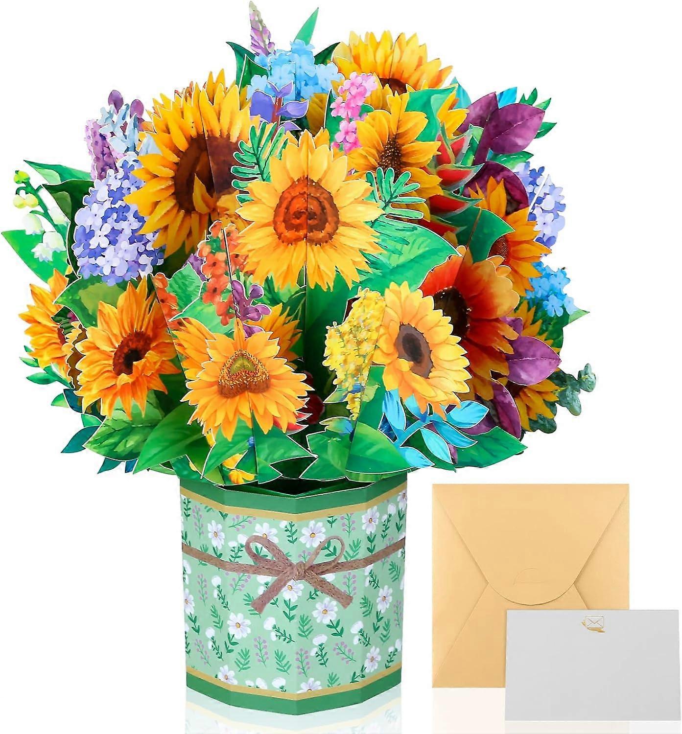 3D-kimppu pop up -kortti, äitienpäiväkortti 3D-paperi kukka-onnittelukortti kiitoskortti äitienpäivän syntymäpäiväpäivänä