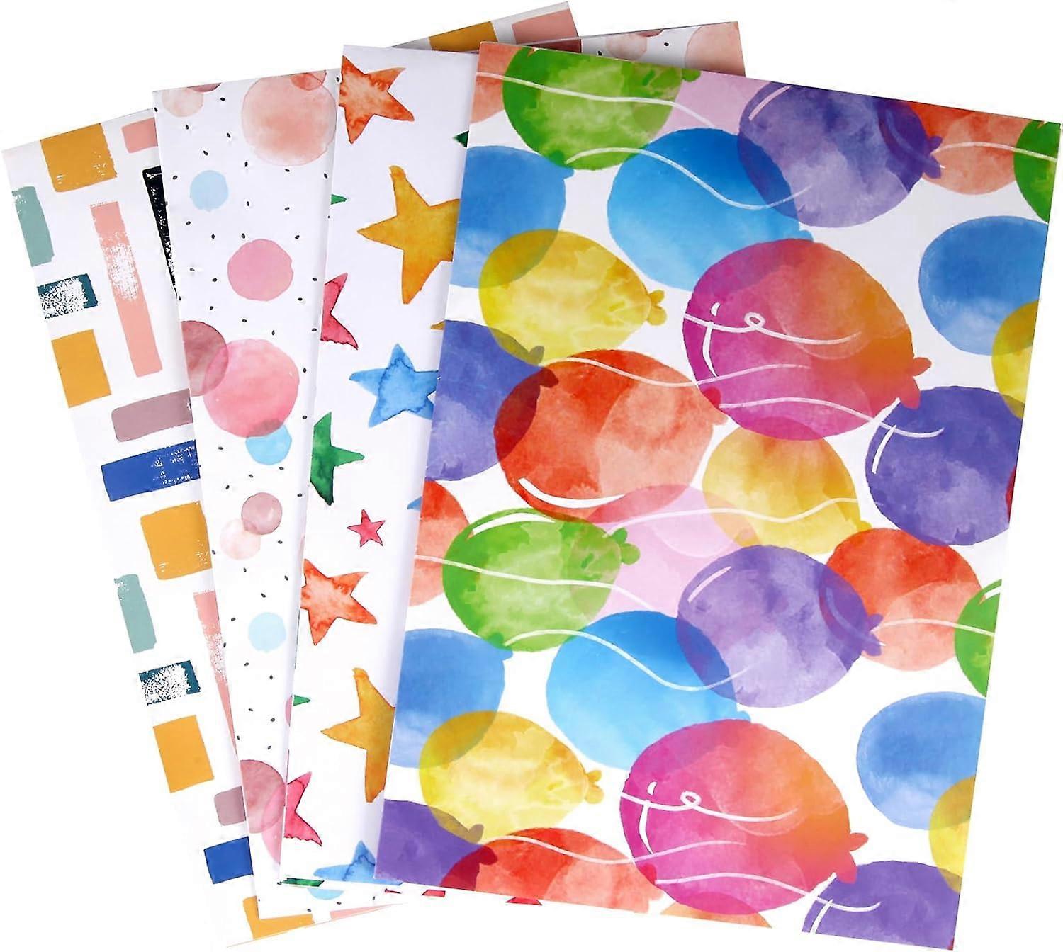 Sheets of Recyclable Gift Wrapping Paper - 70 50 cm Colorful Wrapping Paper for Birthday or Party