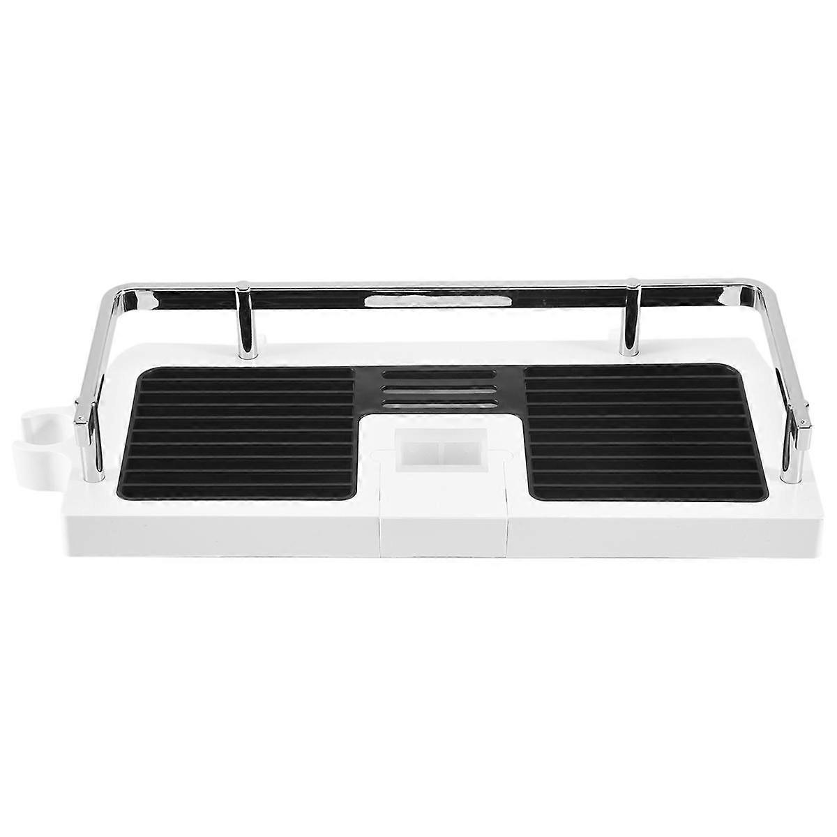 Shower Storage Holder Bathroom Shelf Pole Shelve Shampoo Tray Stand No Drilling Lifting Rod Shower