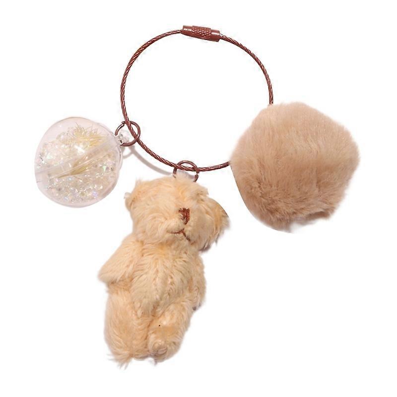 Bear Keychain Plush Rabbit Keychain Animal Stuffed Toy Car Handbag Keyring