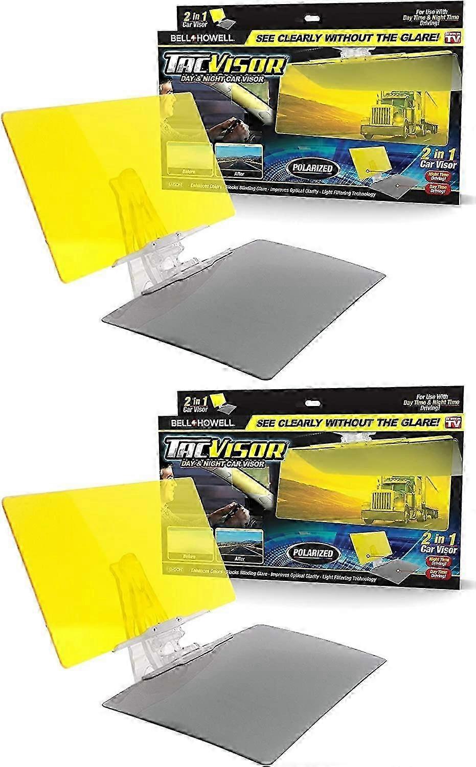 Anti-glare Car Visor (set Of 2) Tacvisor For Day And Night Uv-filtering/protection