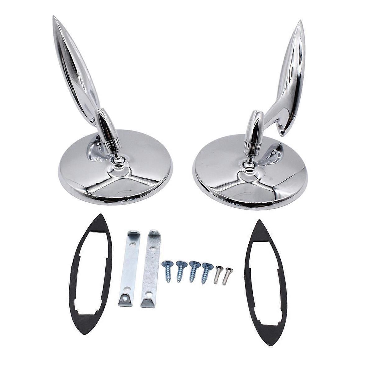 車用ラウンドボウタイ外側バックミラーアクセサリーリブベース 1962-1965 1964-1965 1963-1964用