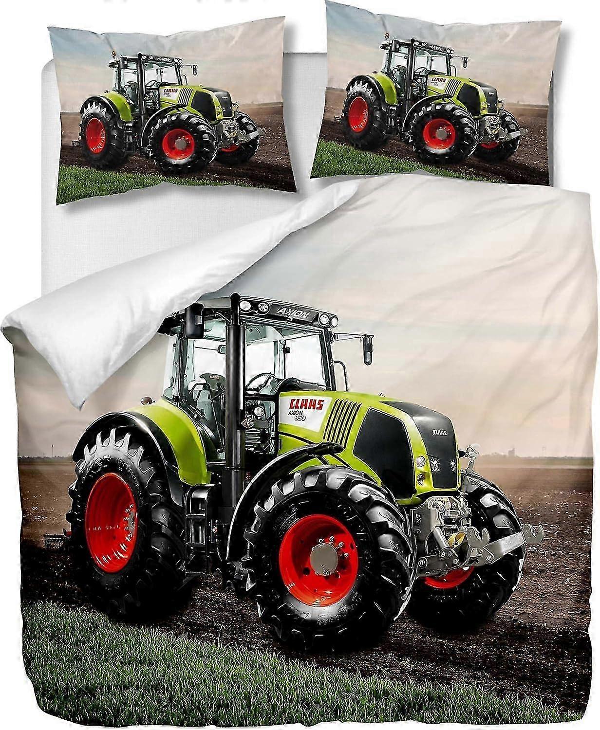 J1887 Lençóis OliveSleep Farm Conjunto de Capa de Edredom para Trator Tamanho Duplo, Conjunto de Capa de Colcha, Conjunto de Cama Decorativo de 3 Peças com 2 Fronhas, (Multi 11, Dou
