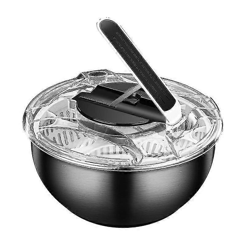 stainless Steel Salad Spinner Fruit Vegetable Quick Dryer Draining Salad Spinner