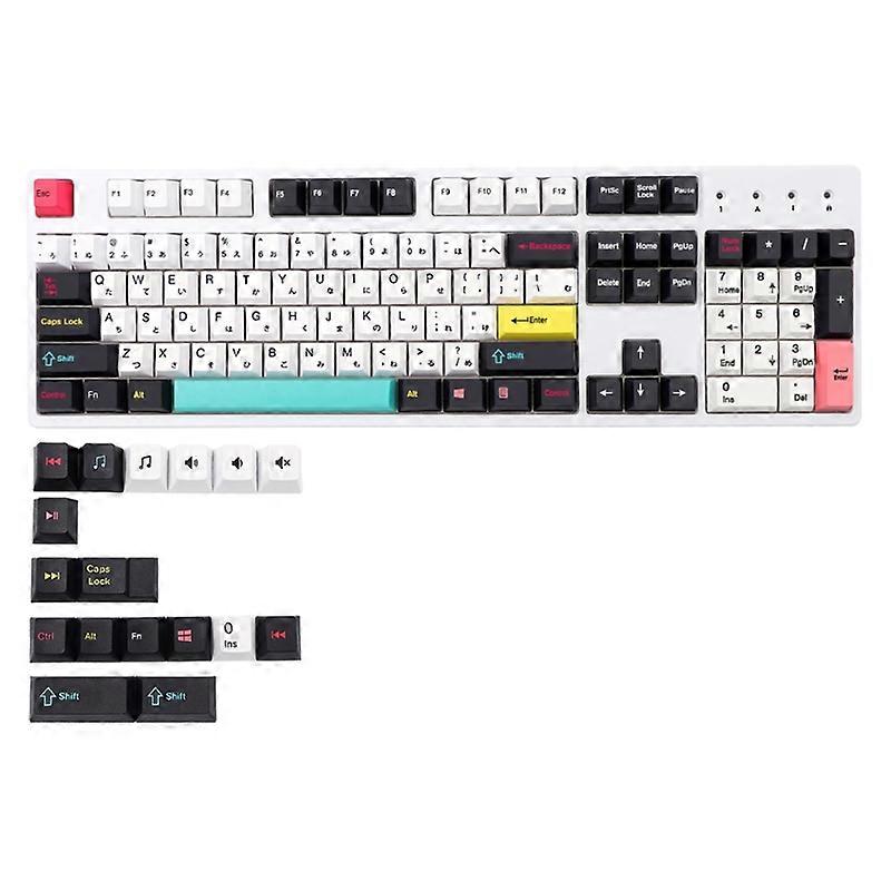 121 Keys Set Future Funks PBT Keycap Dye Sub Keycaps for For Cherry MX Switch