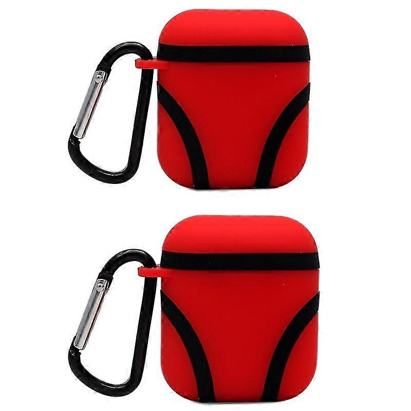 2PCS Silicone Case for 1 2 Headphone Set Anti-Fall Belt Hook Case with Hanging Buckle Waterproof