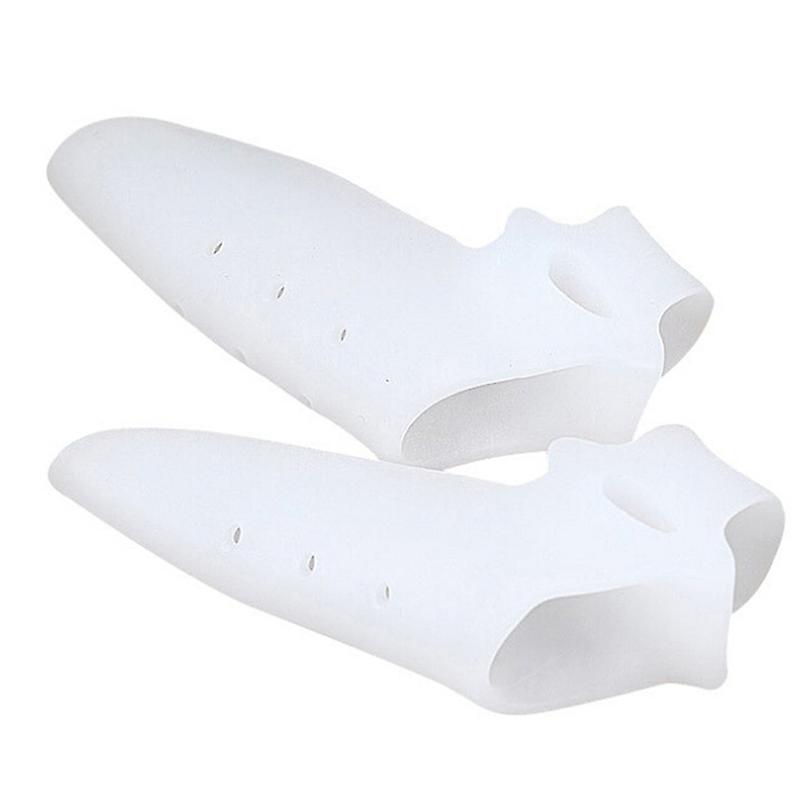 2pcs/pair Silicone Toes Corrector Orthotics Straightener Separator Ease Pain