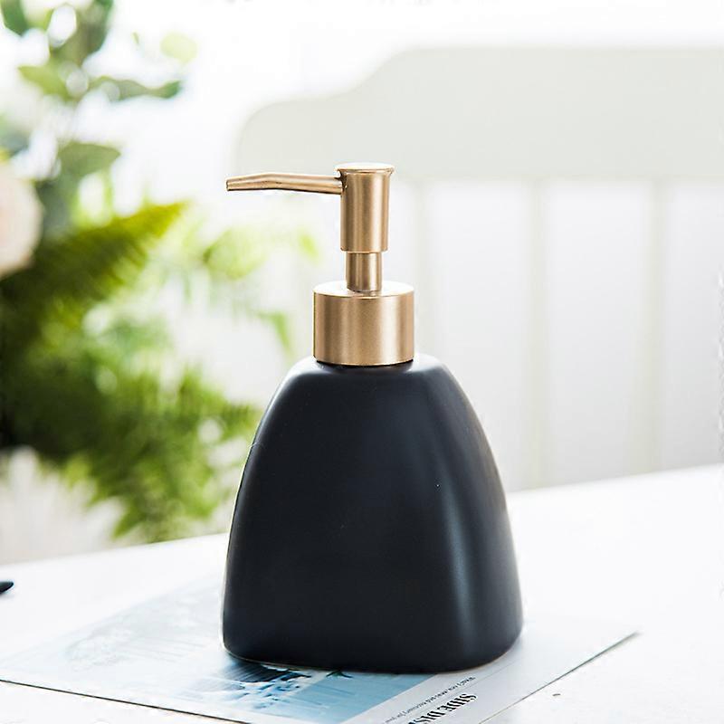 Soap Dispenser Triangle Ceramic Black 430ML