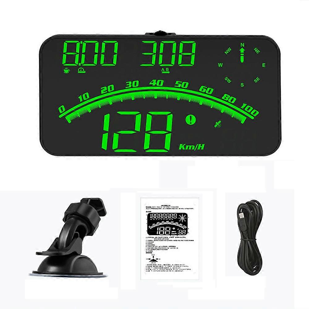 Universal HUD With Overspeed Fatigue Driving Alarm Speedometer Head Up Display LED Display Windscreen Projector GPS Odometer G10