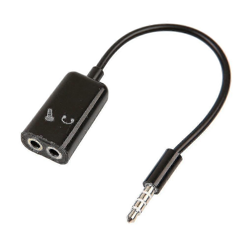 3.5mm Single-hole Notebook Computer To Dual Hole Headset(1pc, Black)
