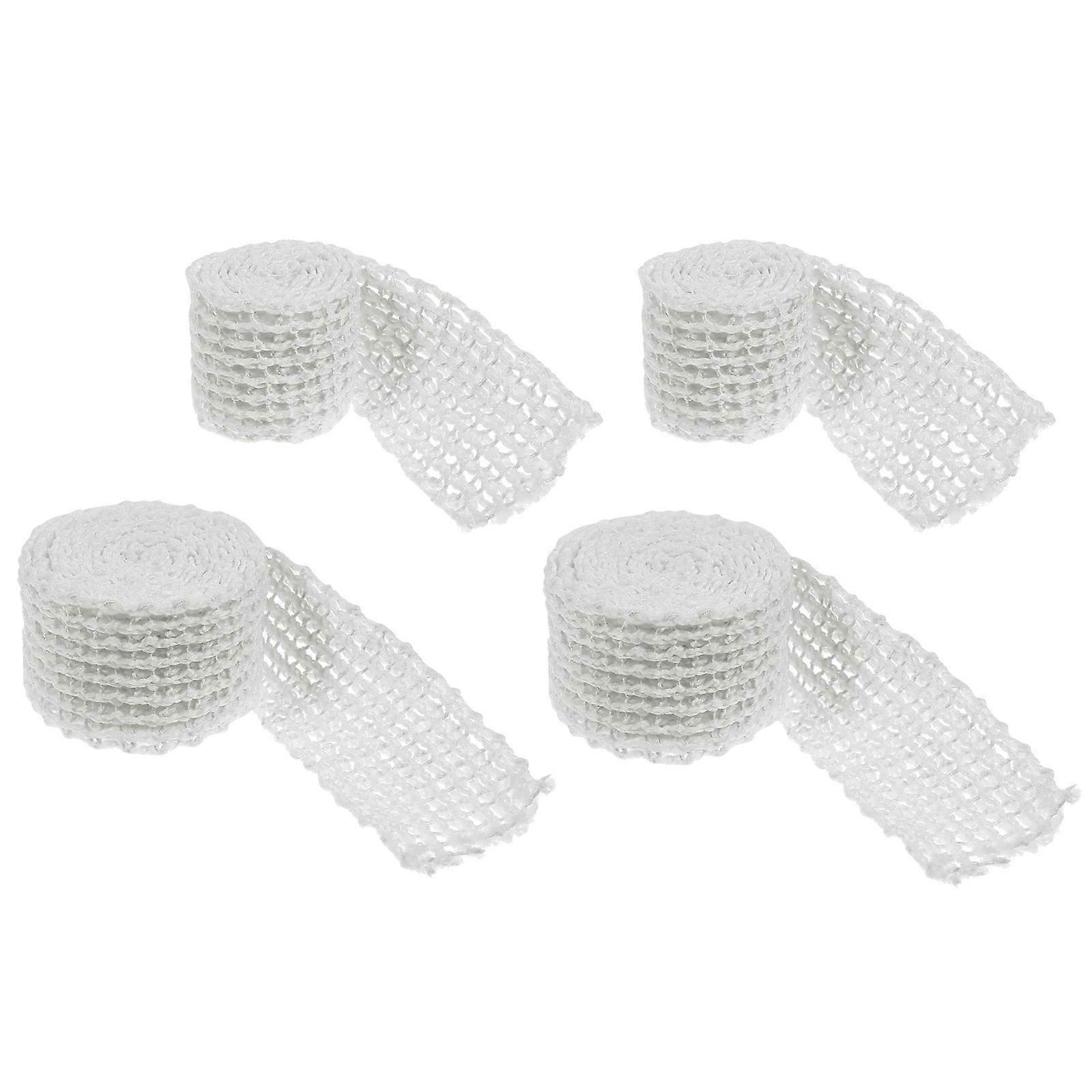 4 Rolls Meat Packaging Net Sausage Casing Net Ham Sausage Twine Net Ham Netting Roll Kitchen Supplies