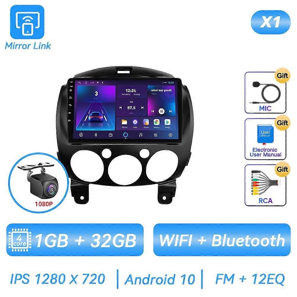 Android Car Radio For MAZDA 2 Mazda2 2007 - 2014 Multimedia Video Player Navigation GPS Auto Carplay QLED Touch Screen Autoradio