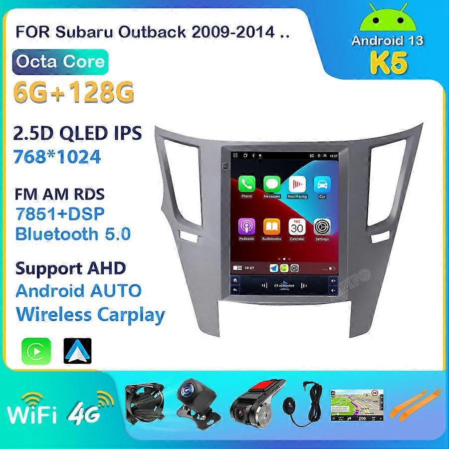 Android 13.0 Car Radio For Subaru Outback 2010-2014 Carplay Navi Stereo DSP WIFI Multimedia Radio Player OBD FM 10.4''