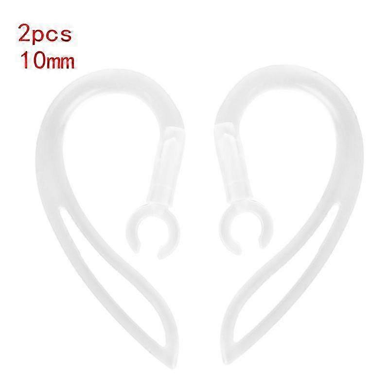 Auriculares compatibles con Bluetooth de 10 mm Transparent Soft Silicone Ear Hook Loop Clip