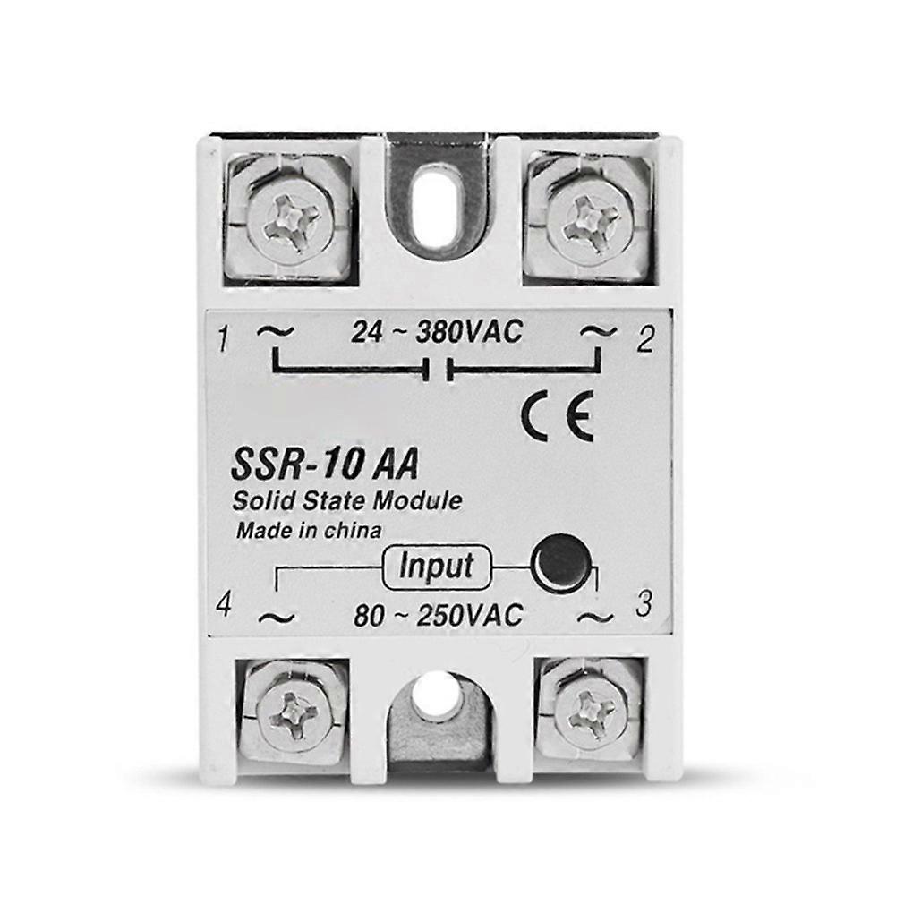 Solid State Relay AC-AC Voltage 80-250VAC TO 220V 24-380VAC Load Single Phase SSR For Temperature Controller