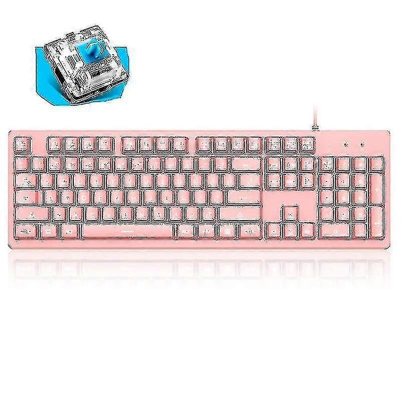 Naiwang Keys Gaming Wired Mechanical Keyboard White Backlight Dkm170 Style:green