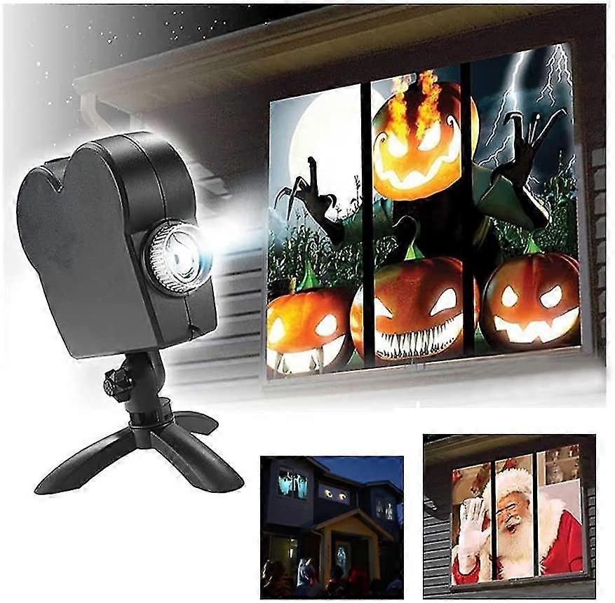 Halloween Christmas Holographic Projector Window Projector Led Holographic Projection Lamp
