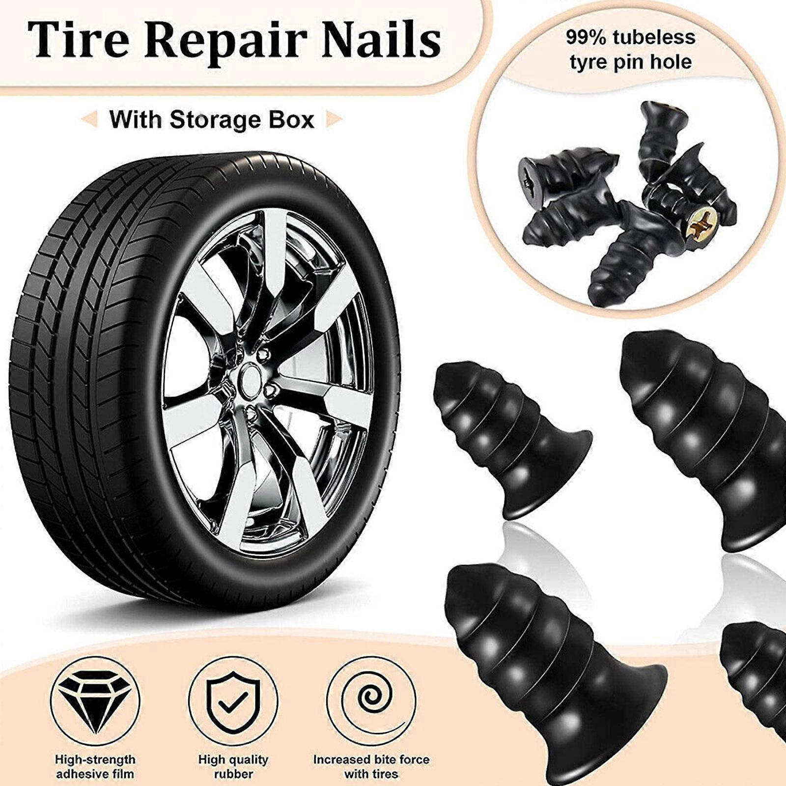 20pcs Vacuum Tyre Repair Nail Rubber Nails for Motorcycle Bike Car