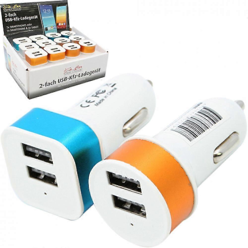 USB-Autoadapter (quadratisch/blau) Blau