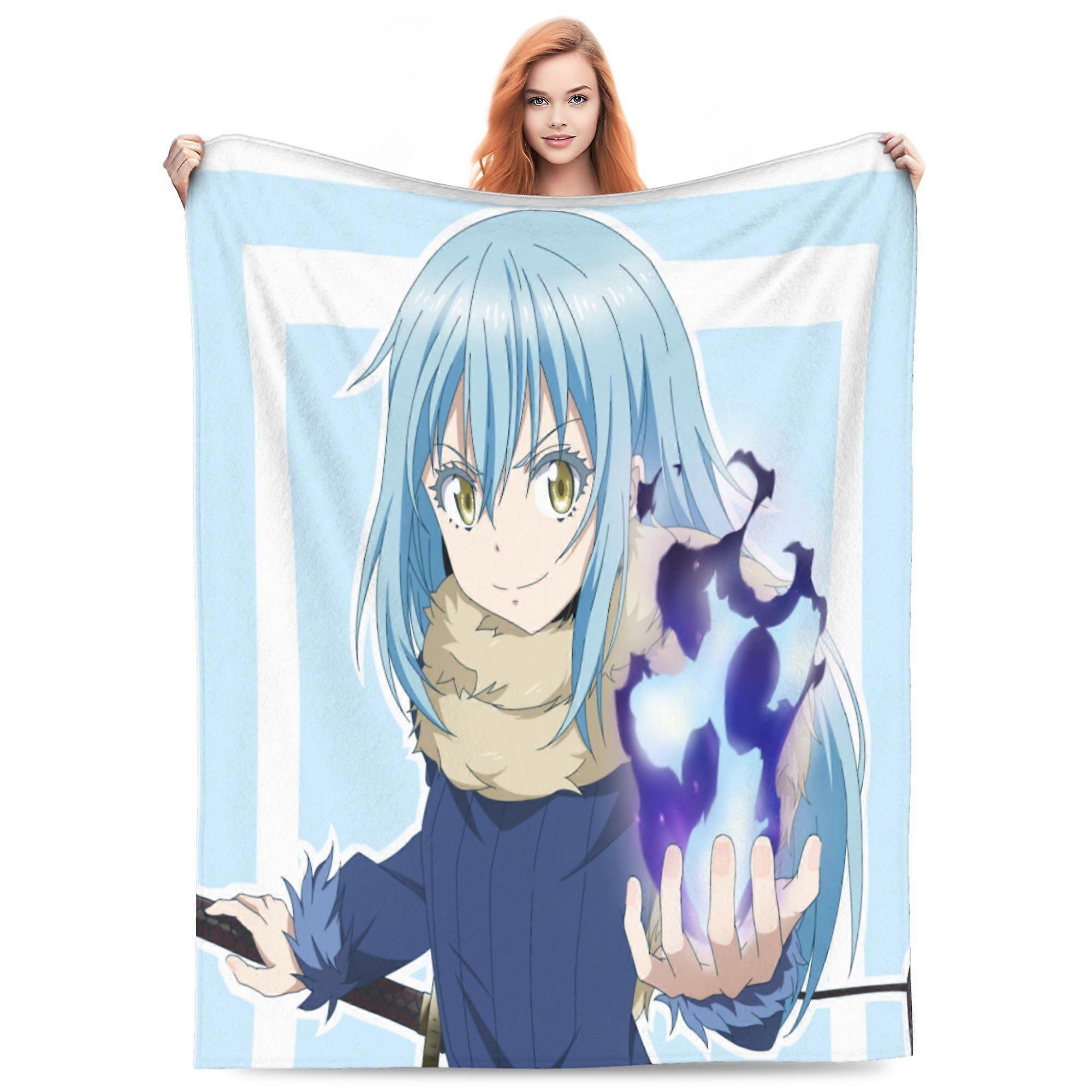 e317 That Time I Got Reincarnated As A Slime Bed Blanket 3D Printed Throw Blanket Lightweight Super Soft Air Conditioning Room xMT3732