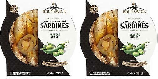Brunswick Gourmet Sardines Brisling avec tranches de jalapeño Paquet de 2