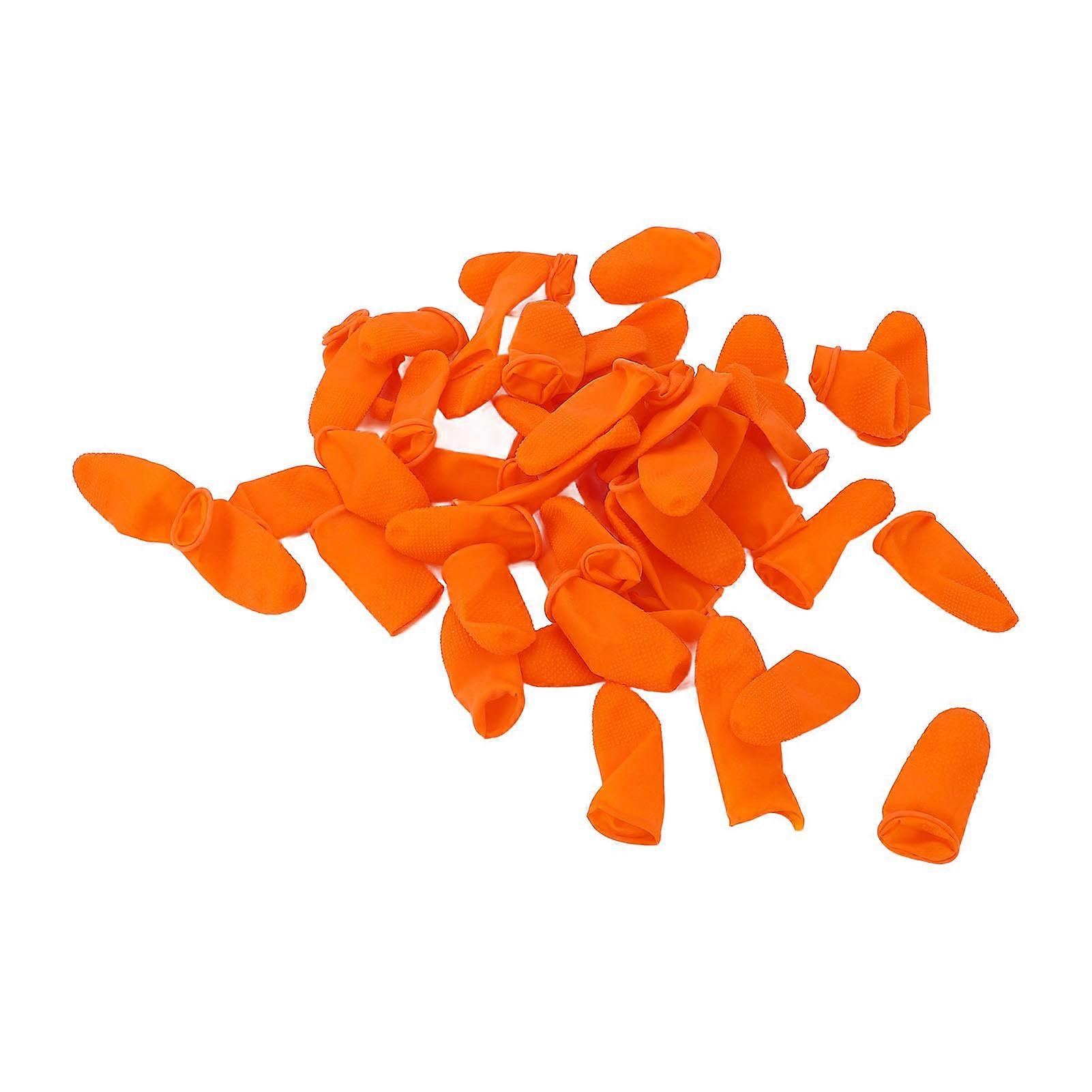 100Pcs Latex Finger Cots Large Size Disposable Non Static Non Slip Wear Resistant Protective Covers