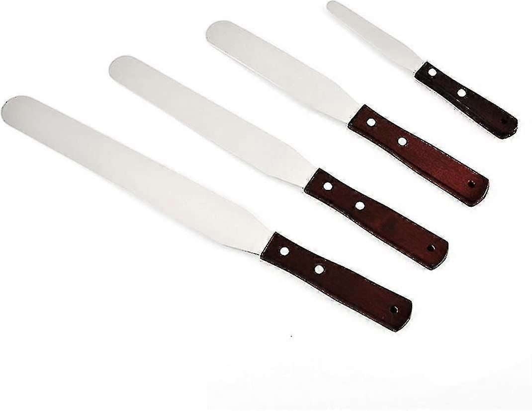 4 Pack Angled Icing Spatula - Angled Pastry Spatulas, Icing Spatula - Small Angled