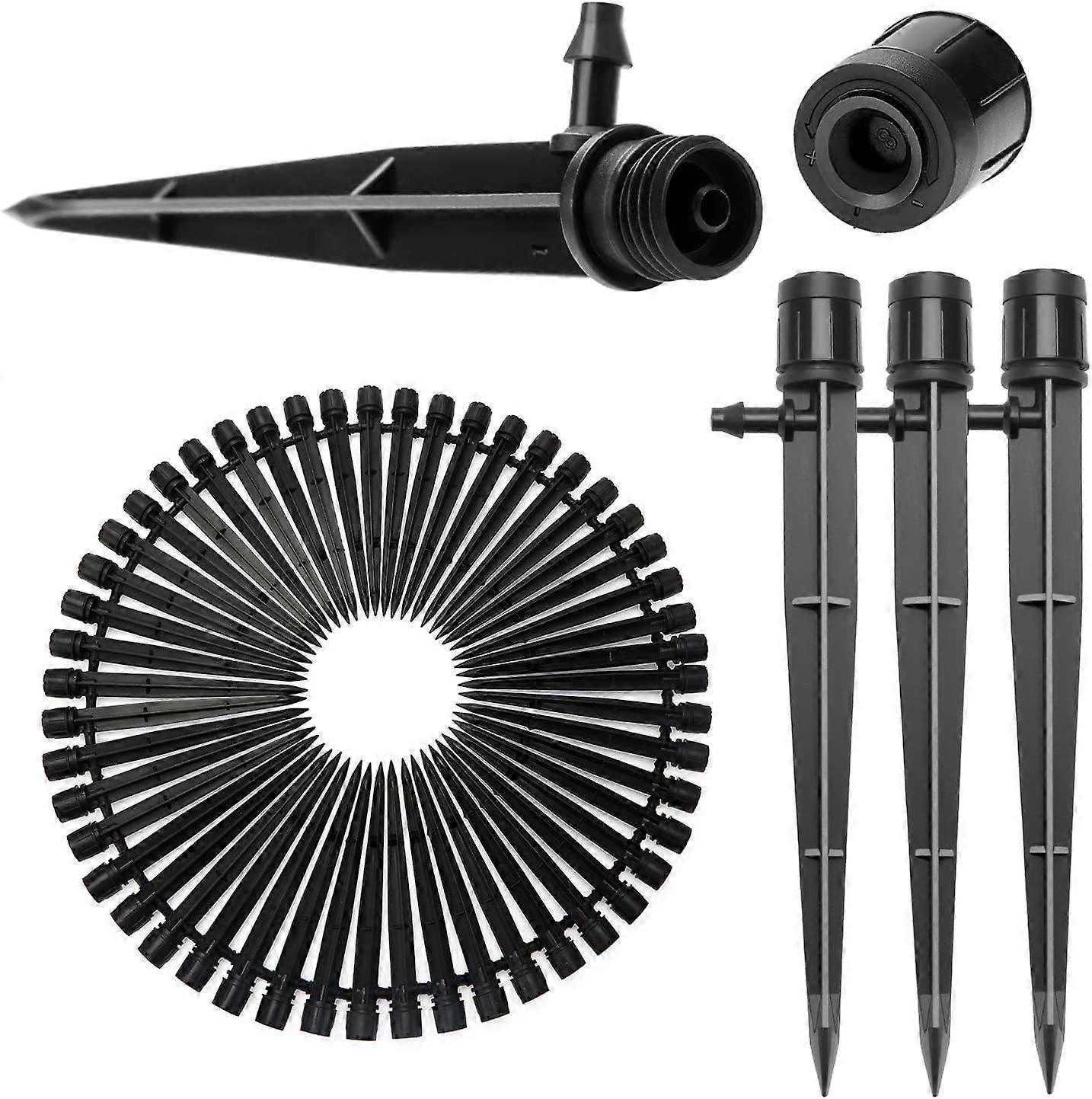 Set 50 picuratoare de irigare reglabile,  Plastic, 4/7 mm