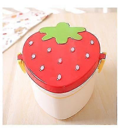 shape lunch box,2 layer food fruit storage bento straw
