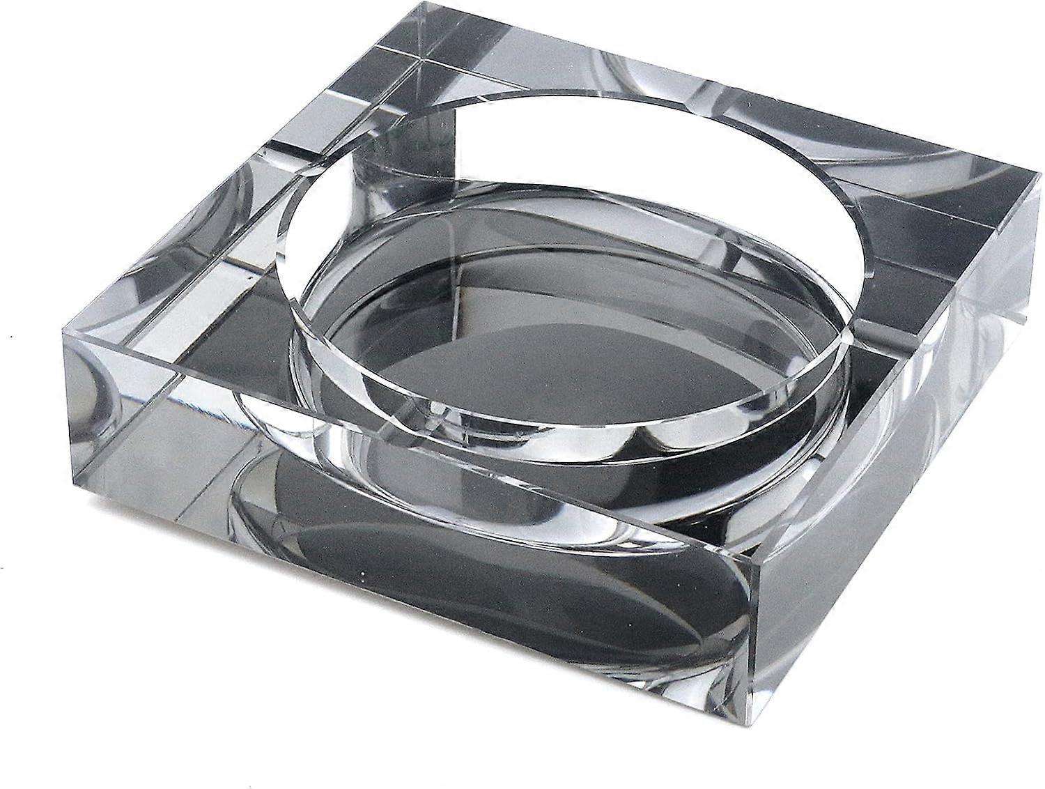 Modern Large Glass Ashtray for Office and Outdoor Use - Stylish Design, Durable Material, Easy to Clean