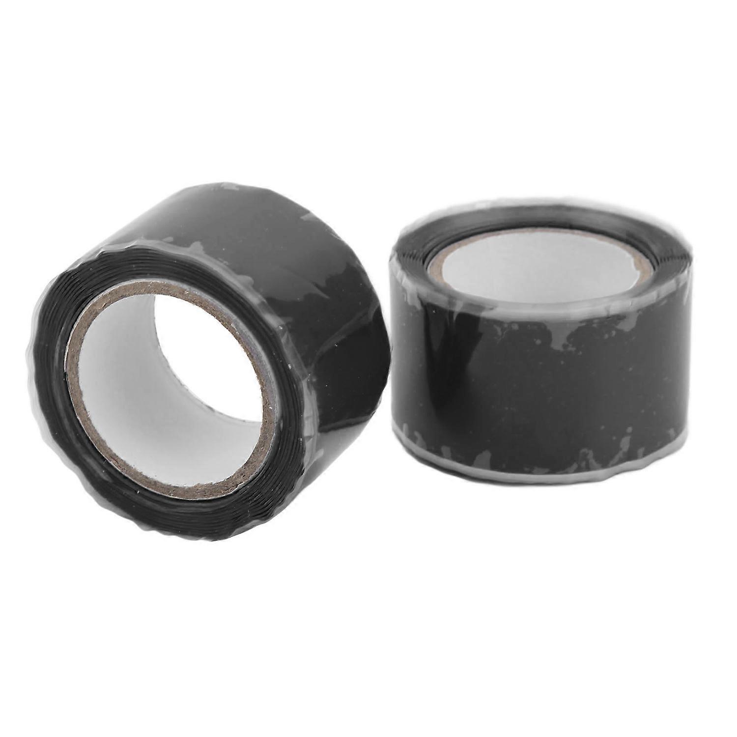2PCS Self Fusing Silicone Tapes Insulation Waterproof Adhesive Tape for Water Pipe Hose Repairing Bl