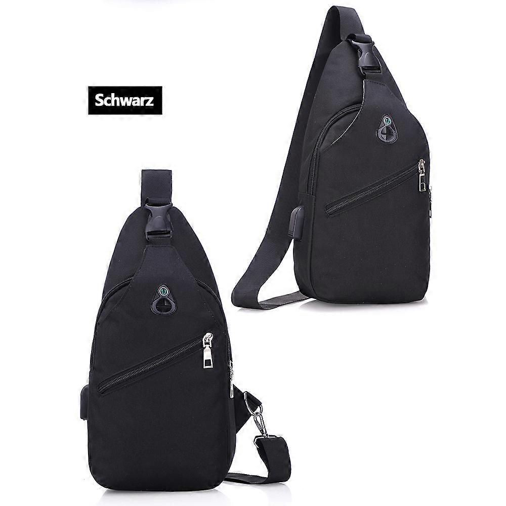 Black Crossbody Bag with Adjustable Strap