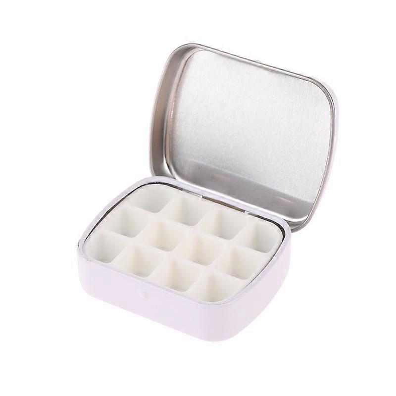 Portable Empty Watercolor Tin Box 12/24 Grids Mini Watercolor Paint Palette Travel Painting Paint Tray Art Supplies
