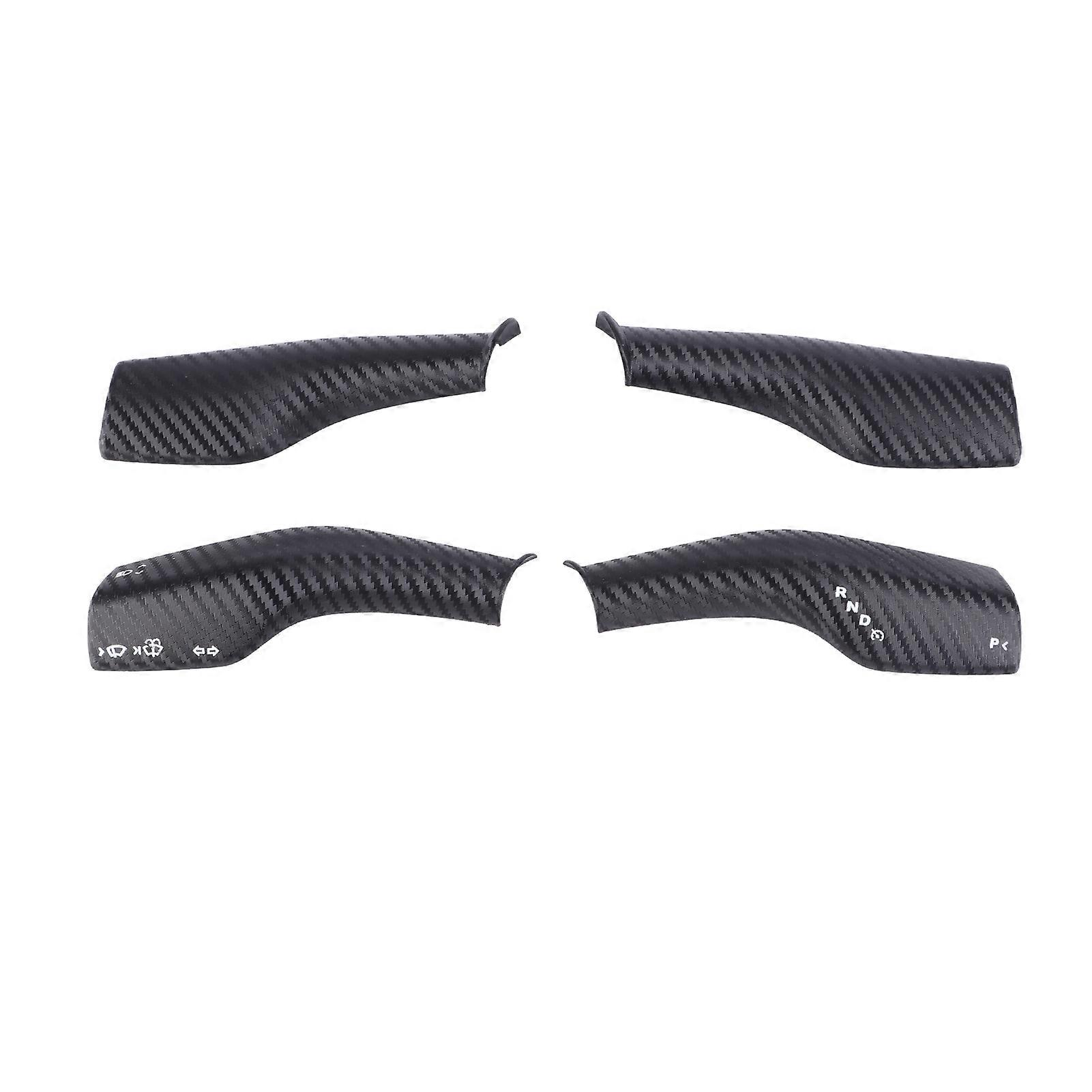 4 Pcs Gear Shift Wiper Lever Cover ABS Wheel Column Shift Paddle Trim Replacement for Model 3 Y