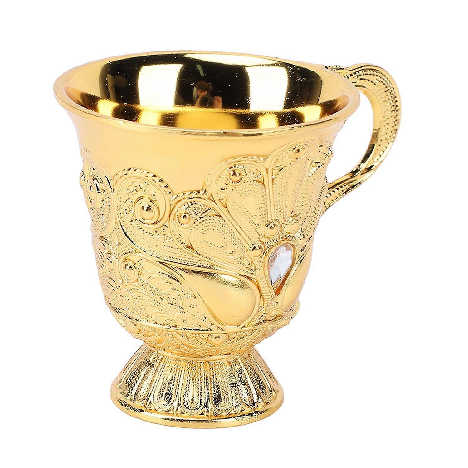 Retro Wine Glass Metal Multi Functional Decorative Shot Glass Wine Chalice for Bar Display Cabinet H