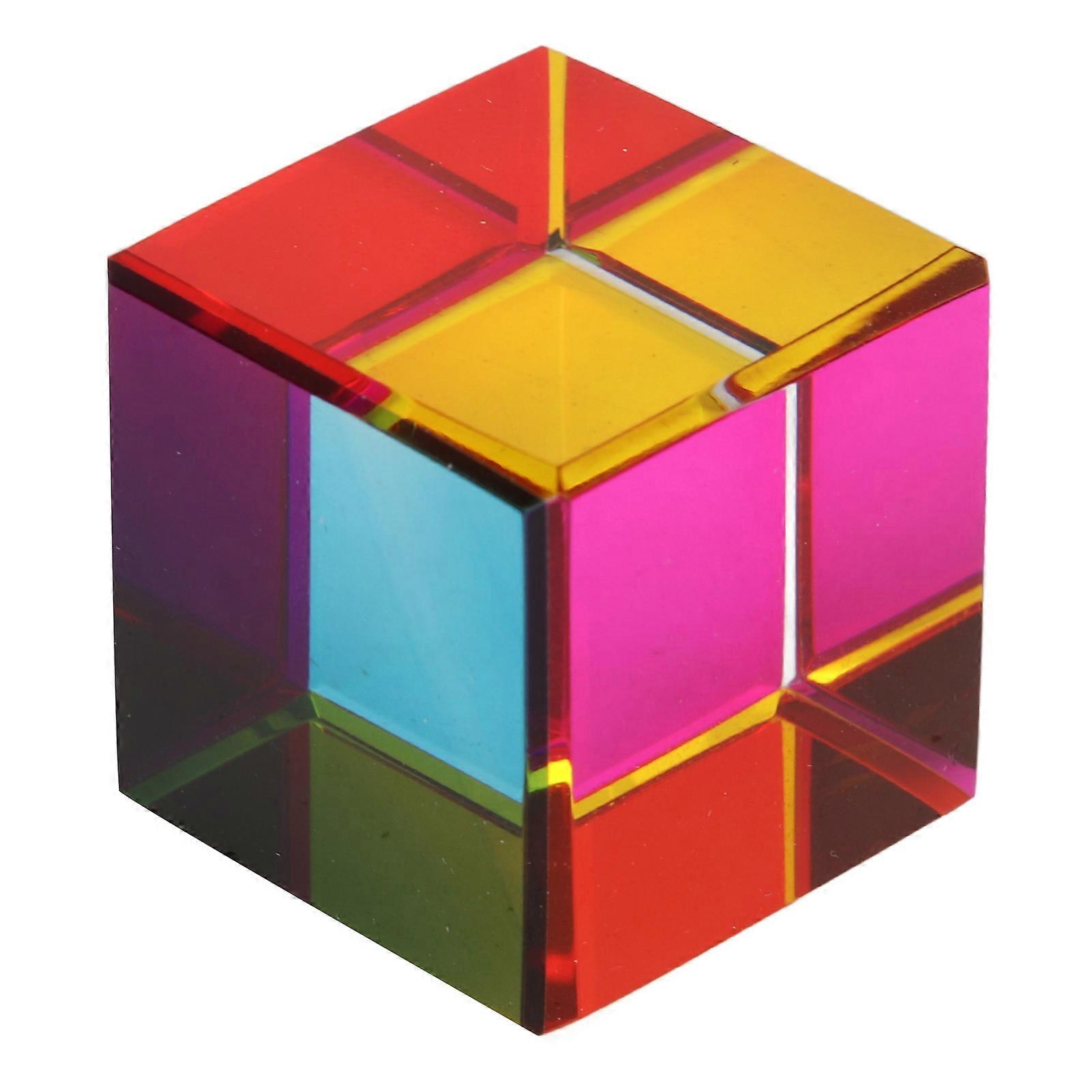 25mm Optical Cube Colorful Cube Cubic Prism for Tabletop Ornament Photography Props