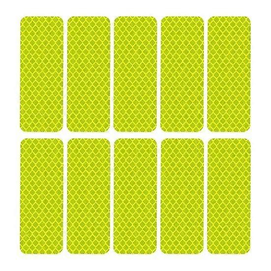 10Pcs Autocollants de voiture réfléchissants imperméable à l’eau résistant aux UV auto-adhésif forte adhérence Visibilité nocturne