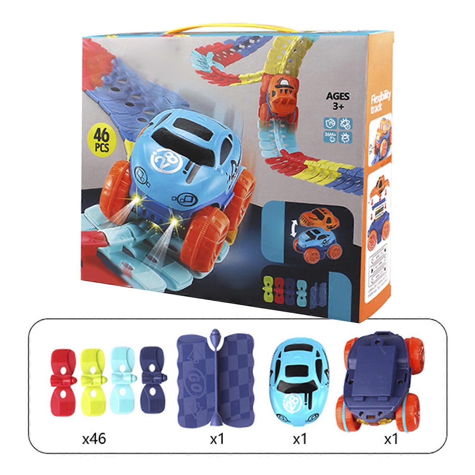 Bambini Puzzle Interattivo Giocattolo Auto Elettrica Gara Colori Vivaci Corsa Su Strada Playset Brain Training Giocattoli Educativi Portatili